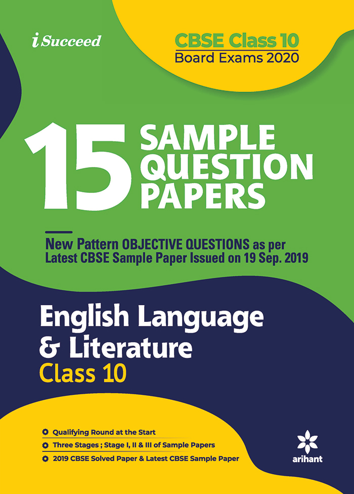 Cbse Class 10th Arihant English Sample Paper Book 15 Exam 2020