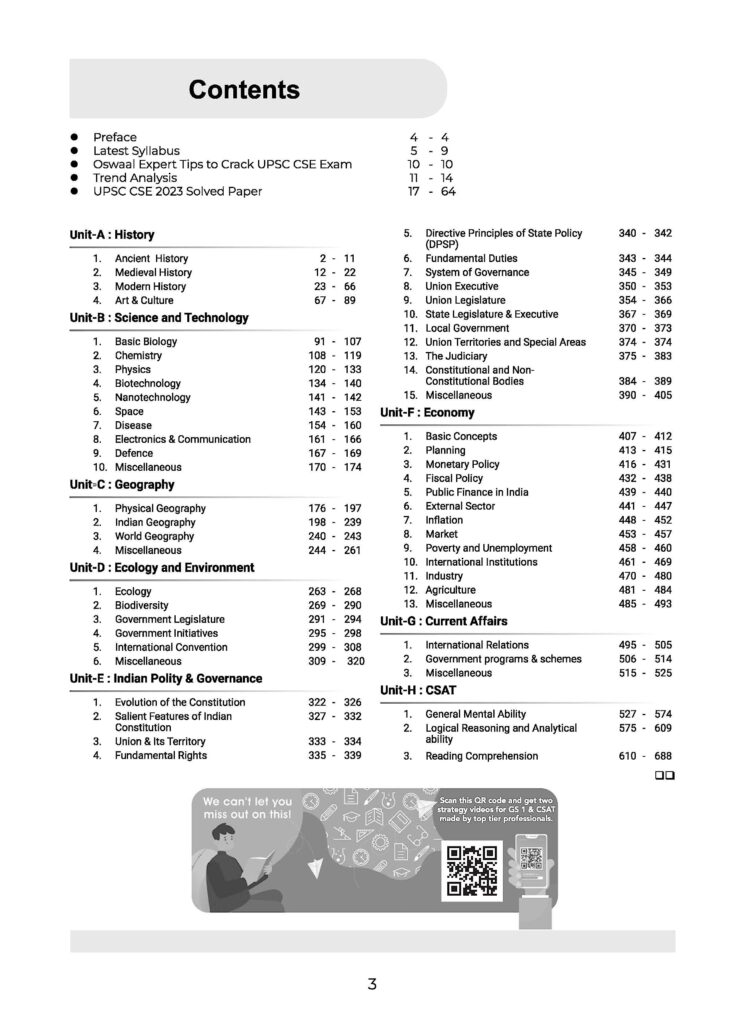 UPSC Pre Book 29 Years Solved Papers CSAT & GS1 Exam 2024 Oswaal