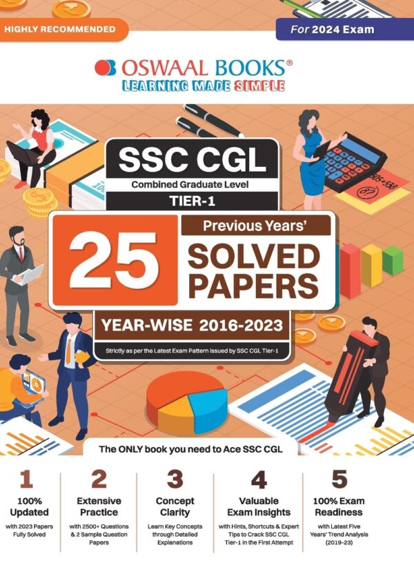 SSC CGL Tier1 - 25 PYQ by Oswaal | Practice Set in English Exam 2024